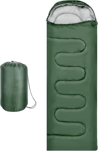 M.J COMFY-LIFE Sleeping Bag 200g Cotton Fill, Comfort 5° to 15°C Green