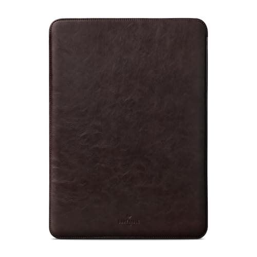 Comfyable Laptop Sleeve 14 Inch Precisely Compatible with MacBook Pro M5 Pro/Max 2026 A3426 A3427 M4 M3 M2 M1, Faux Leather Cover Case 14 in, Dark Brown