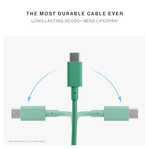 Native Union USB-C Pop Cable - Coiled Extendable – 4ft Recommended Length – Ultra-Strong Charging Cable Compatible with iPhone Air, 17, 17 Pro Max, iPad, Galaxy S25, Flip 7, Fold 7 (Pine) — view 5