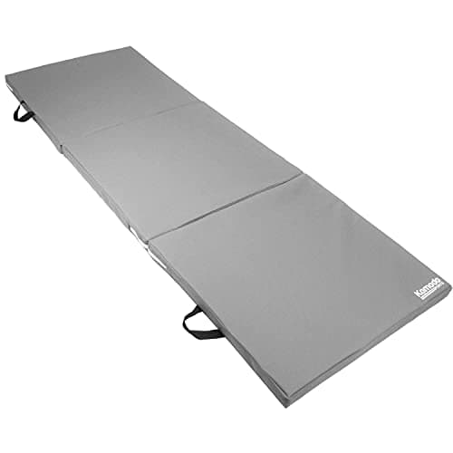 Komodo Tri Folding Yoga Mat 6ft Padded Pilates Floor (Grey) — view 2