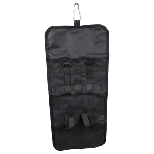 Fabric Motorcycle Tool Bag with Organized Compartments, Foldable Storage Organizer for Road Trips, Portable Tool Roll for Motorcycle Enthusiasts, Compact Travel Gear Accessories for Outdoor Adventures