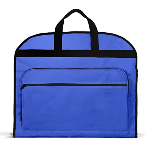 DALIX 39" Garment Bag Cover for Suits and Dresses Clothing Foldable w Pockets, Royal Blue, OneSize — view 3