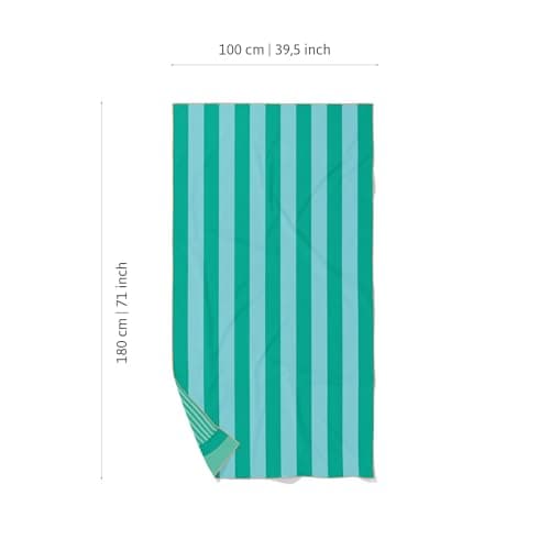 Quut Beach / Pool Towel for Kids with Game - Ultra Fast Drying Microfibre, Sand-Free - Compact, Lightweight (Safari, L - 180 x 100 cm) — view 2
