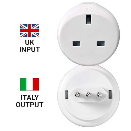 Go Travel UK to Italy Plug Adapter, earthed & compact — view 3