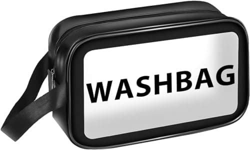 Toiletry Bag Clear Wash Bag Waterproof Makeup Bag Travel Cosmetic Bags Toiletry Bags Bathroom Organizer with Handle Zipper for Women and Girls