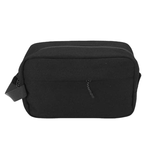 Xiuganpo Men Travel Toiletry Bag Water Nylon Hanging Toiletry Organizer with Mesh Pockets for Business Trip, Shaving Kit Portable Dopp Kit for Essentials Accessories (Black) — view 6