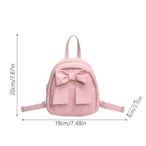 Stylish Bow Zipper Backpack - Casual Daypack Made of Lightweight Durable Nylon for Daily Use, Travel, Work, College, School, Commuting, Outdoor Activities, silver, standard size, Rucksack Backpacks — view 5
