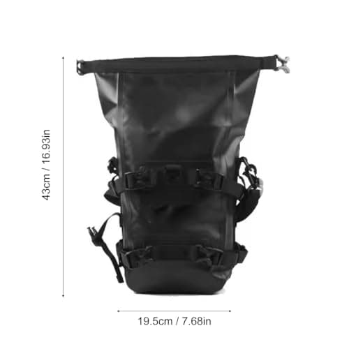 Ejoyous Motorcycle Crash Bar Bag 8L, TPU Frame Bag (Black) — view 5