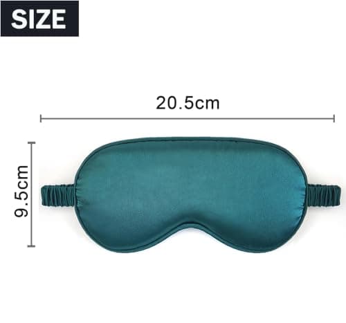Sleep Mask Satin Eye Mask, Blackout, Green — view 2