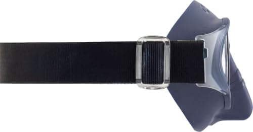 CRESSI since 1946 - Force Mask - Separate Polycarbonate Lenses and Soft TPR Face Mask Ideal Snorkelling Surface Swimming and Beach Holidays - Blue Navy Elastic Strap Coral Black - One Size - Adult — view 3