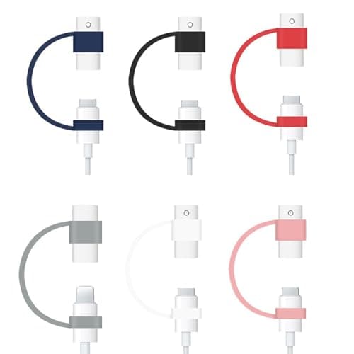 Wiffe Cable Adapter Holder Fit for USB C, Protective Sleeve, White — view 2