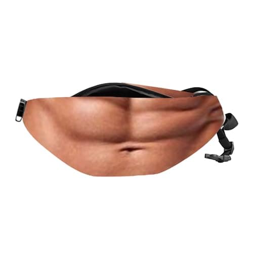Funny Belly Fanny Pack Men Realistic Fake Belly Waist Bag Gifts
