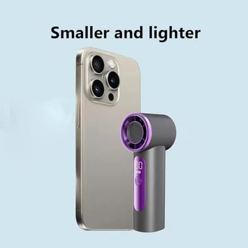 Handheld Fan,USB Rechargeable Travel Cooling Tool | Quiet Mini Fan - for Kids Men Adults Travel Office Outdoor Home Camping Theme Park Commuting Classroom — view 4