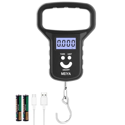 OSDUE Digital Suitcase Scale, 110lb/50kg Luggage Scale, Portable Suitcase Weighing Scales with Extra Wide Handle, Backlit LCD Display,4 Unit Conversions, 2 AAA Batteries & USB-C Charging Cable