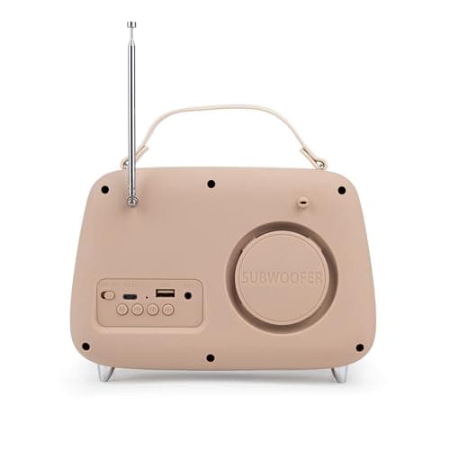 Roxel RFM01 Retro FM Radio Party speaker – Timeless Design, Superior Sound, FM Radio, MP3 Playback & Wireless BT Streaming, Perfect as a Gift (Cream) — view 3