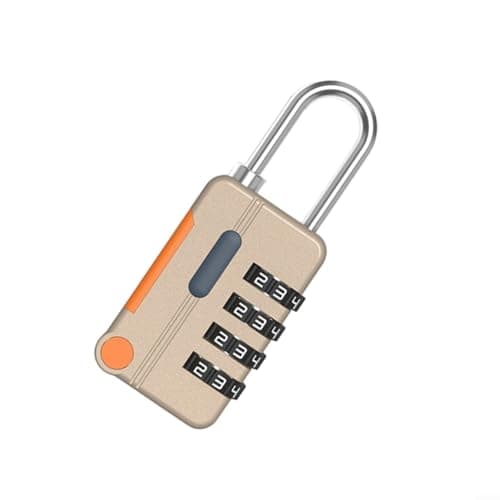 Opatiny for Compact Zinc Alloy 4 Digit Code Lock, Resettable Anti-Theft Padlock for Backpack Suitcase Locker Drawer, Weather Resistant(coffee brown)