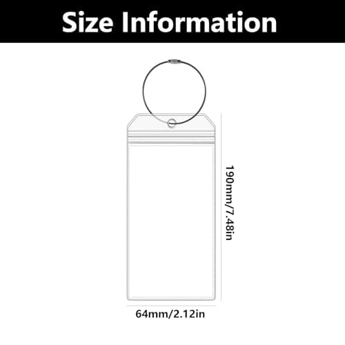 4 Pcs Cruise Luggage Tag Holders, Waterproof Cruise Luggage Tags with Seal and Steel Loops, Transparent and Durable, for Ships Baggage Labels for Travel Luggage Baggage Bags(19 * 6.4cm) — view 2