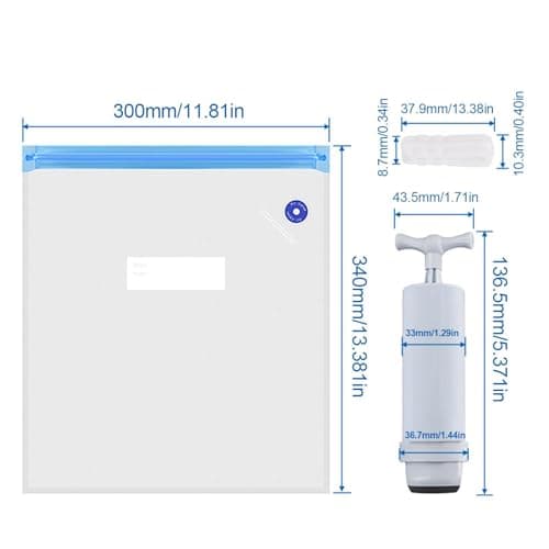 Filament Vacuum Storage Bags - Resealable 3D Printer Filament Bags, Anti-Humidity Sealing | Dust-Proof Filament Storage Bag for Dry Spool Protection, Vacuum Seal Bags with Hand Pump, Sealing — view 5
