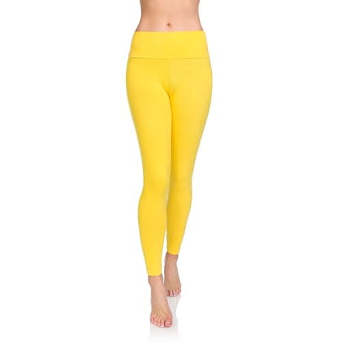 SOFTSAIL Leggings for Women High Waist Workout Leggings for Women Sports Yoga Pilates Running Jogging Fitness Tummy Control Activewear High Waisted Sports Pants for Ladies Gym Clothes Yellow, 20 — view 2