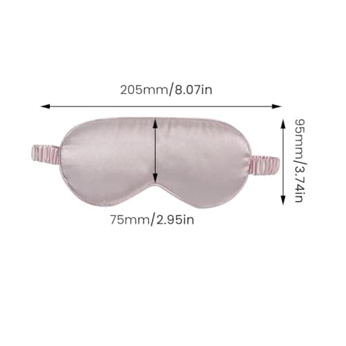 2 Pack Satin Sleep Masks, 3D Contoured Eye Masks for Sleeping, Soft Light Blocking Blindfold with Adjustable Elastic Strap, Comfortable Eye Cover for Travel, Nap & Meditation, Light Pink — view 2