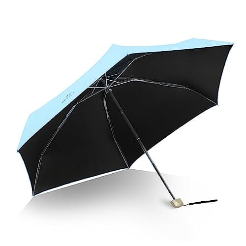 RiToEasysports Mini Foldable Umbrella with UV Protection and Wind Proof Features Ideal for Travel and Daily Use Alloy Impact Cloth (Sky Blue) — view 3