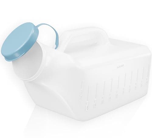 Denus 1000 ml Leak & Smell Proof Urine Bottles Male Spill Proof. Special Male Urine Bottle with Soft Edges, Glowing Lid. Portable Male Urinal Bottles for Men for Travel
