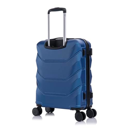 Rocklands® Cabin Suitcase 55x40x20cm Hard Shell TSA Lock, 4 Spinner Wheels, Lightweight Hand Luggage Small Bag, Approved for 100+ Airlines Including Ryanair, EasyJet (Navy Blue, Cabin (20 Inch)) — view 2