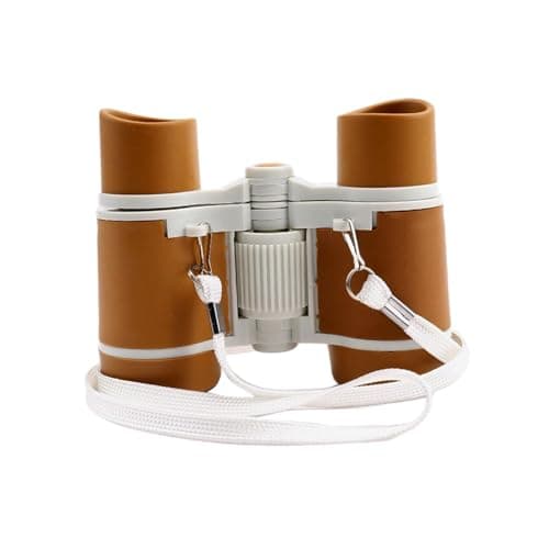 KIXZSAZ Binoculars for Kids Baby Camping Exceptional Lightweight Outdoor Gear Educational Bird Watching Learning Experience Outside Toys Telescope for Bird Watching Travel, Dark Brown, 8.8x11x4cm — view 2