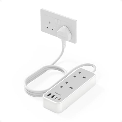 TESSAN 1.5M Extension Lead with PD 20W USB C Charger (4 USB Slots)