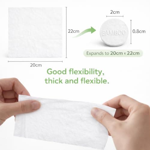 MORGIANA Bamboo Compressed Towels – 100-Pack with Aluminum Tube for Travel — view 3