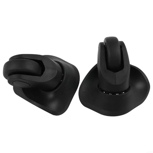 2 Pack High Strength Quiet Plastic Rolling Caster Wheels S & L Sizes Spare Repair Parts For Travel Suitcase Luggage Trolleys(Black S) — view 5