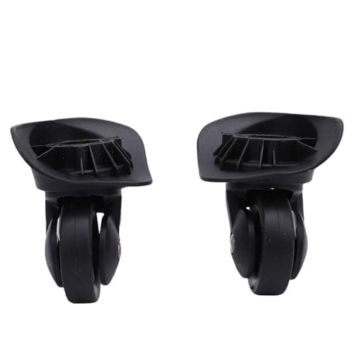 Alomejor Travel Suitcase Caster Repair Kit 2 Pack Quiet and Smooth Roller Wheels for Luggage Box/Cover Easy Installation Black Craftsmanship — view 4