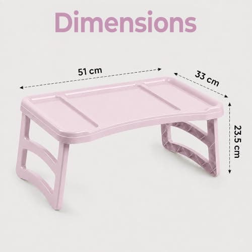 Breakfast Folding Tray with Legs, Raised Edge Laptop Table — view 2