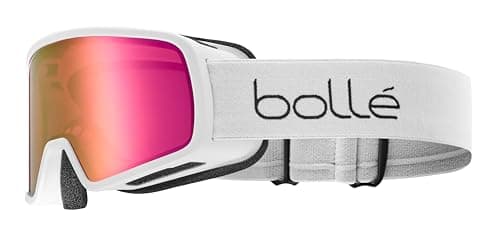 Bolle - Nevada Jr, White Matte, Rose Gold Cat 2, Small, Snow Goggles, Unisex, Children