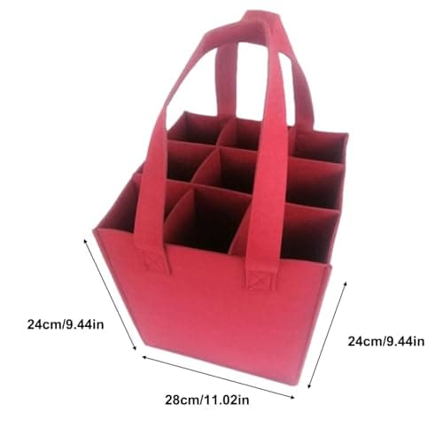 Wine Bag Carrier Tote Wine Bottle Carrying Case, Carry Handle — view 5