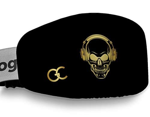 GogglesCover Ski Goggles Protective Cover, Portable Gold Skeleton Design
