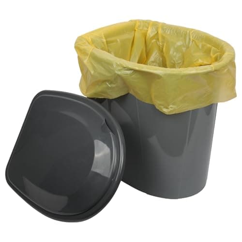 24L Portable Camping Toilet – Bucket-Style Loo with Hinged Seat & Lid, Lightweight & Sturdy, 41×35 cm • Height 42.5 cm – Ideal for Tents, Vans, Festivals, Garden/Renovation Backup (Anthracite) — view 4
