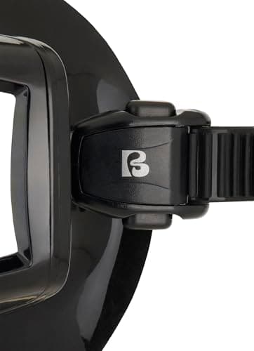 CRESSI Horizon Mask Black/Black - Mask for Diving and Snorkeling Equipped with 4 Separate Tempered Glass Lenses for Uninterrupted Panoramic Vision — view 5