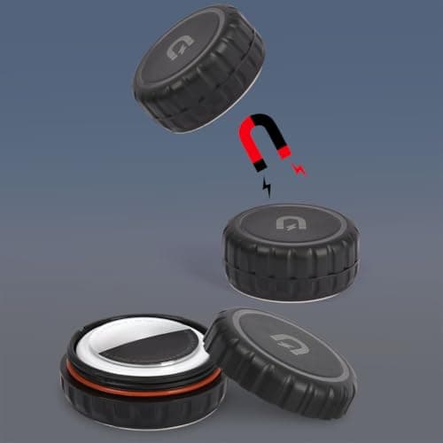 AXFEE 2PCS Waterproof Magnetic Airtag Holder, AirTag Protective Case(Black)