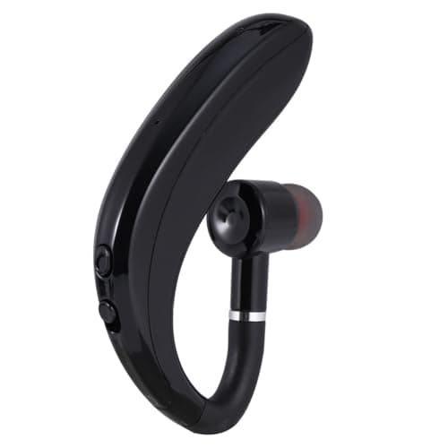 JUMPLAWN Driving Earphone Single Ear with Long Battery Life and Lightweight Design, Black Plastic Running and Workout Earpiece for Comfortable Use