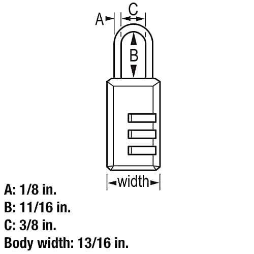 Master Lock 646T Set-Your-Own Combination Luggage Lock, 11/16-inch, 2-Pack — view 6