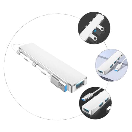 Usb3.0 Hub 4 Ports Stainless Steel Abs Data Expansion Adapter — view 3