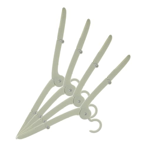 WOONEKY 4pcs Outdoor Folding Clothes Hanger Portable Travel Hangers Collapsible Travel Accessories for Camping Laundry