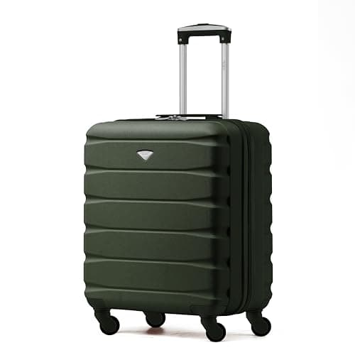 Flight Knight 56x45x25 EasyJet Cabin Bag, Jet2, British Airways Suitcase - Lightweight Small Durable 4-Wheel Cabin Case, Maximum Carry-On Size, ABS Hard Shell, 10kg Hand Luggage Bag- 56 x 45 x 25