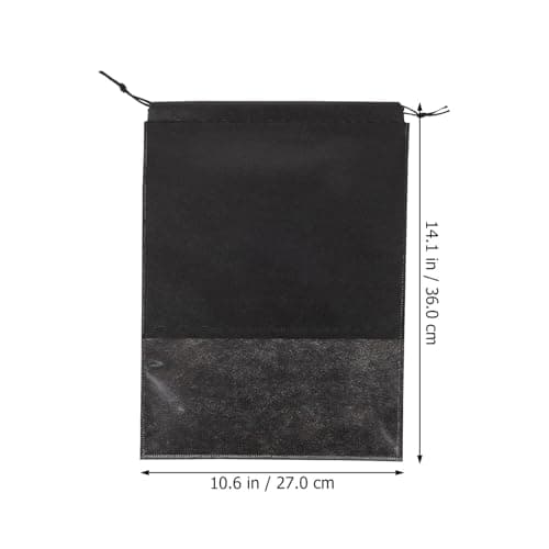 10pcs Travel Shoe Bag Drawstring Dust Cover for Suitcase Black — view 2