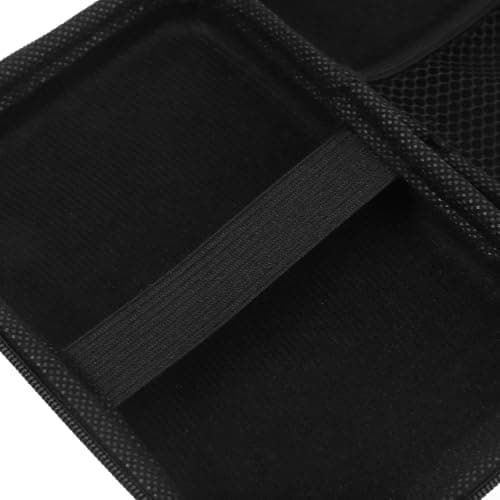 AMUSLESUR 2pcs Eva Heavy-duty Protective Travel Case with Zipper for Hard Drives Earphones and Cables Portable Electronics Organizer Black Storage Box for Home and Business Trips — view 3