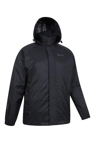 Mountain Warehouse Pakka Mens Waterproof Rain Jacket Black XL — view 4