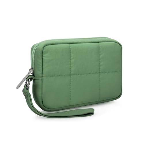 DOB SECHS Waterproof Mini Travel Makeup Carrying Case Wash Bags Cosmetic Bag Portable Electronics Accessories Organizer Wash Gym Shaving Bag (#25081-Green, Small)