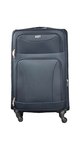 Cabin Suitcase, 20 inch, 4 Wheels Spinner, Expandable, Soft Shell Luggage, 55x35x20cm, with 3-Digit Combination Lock (Khaki, Cabin) — view 4
