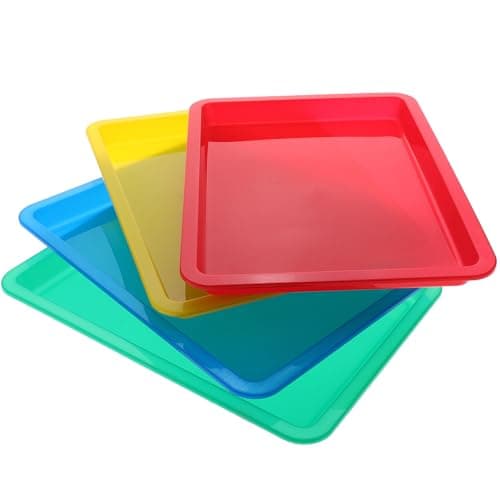 4pcs Plastic Art Trays for Children Activity Organizer Tray